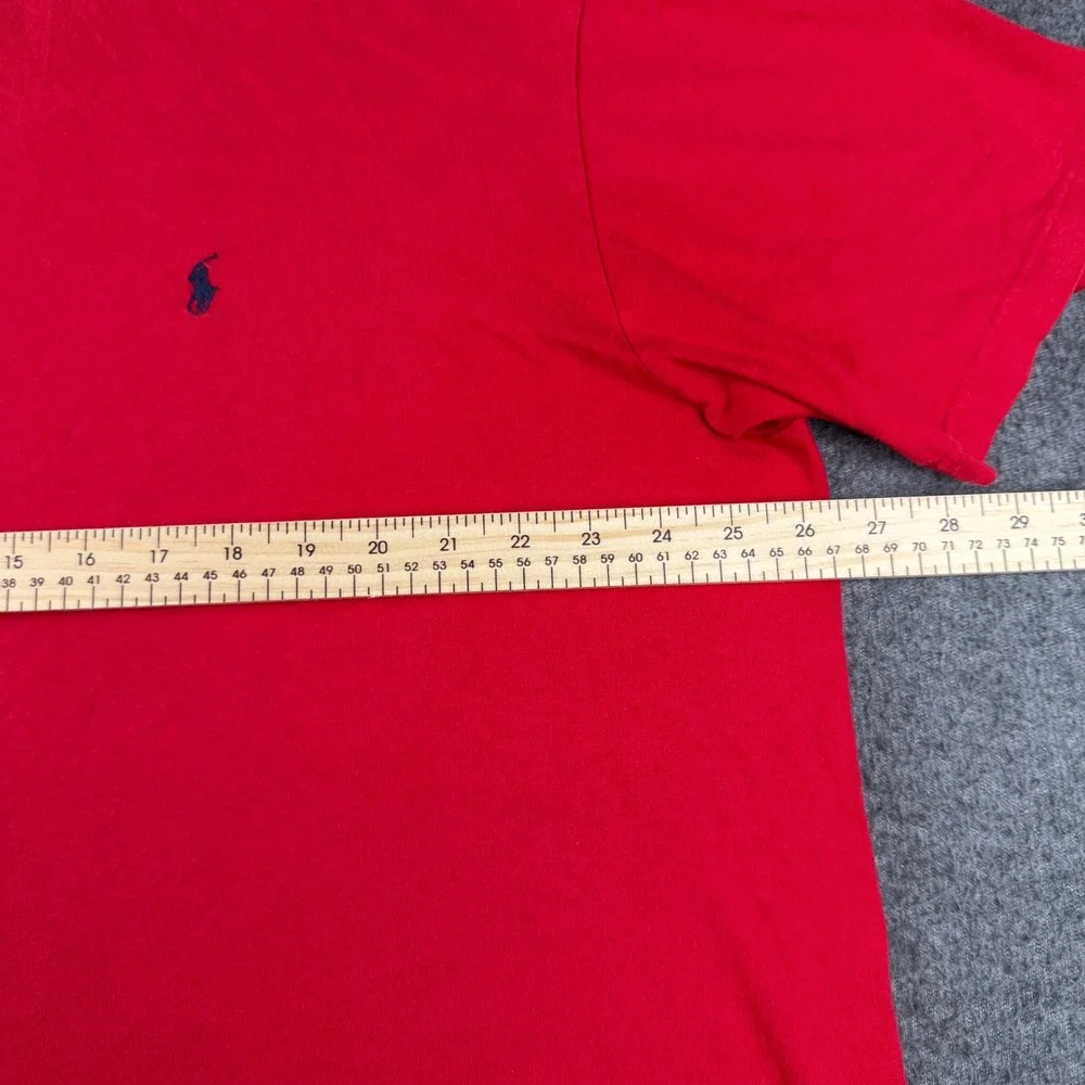 Polo Ralph Lauren T-Shirt Men's XL Red Short Sleeve Embroidered Pony Logo Cotton